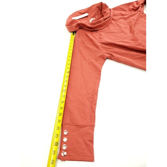 Soft Surroundings Women's Size L Valerie Pullover Tunic Cowl Neck Burnt Orange - Picture 5 of 7